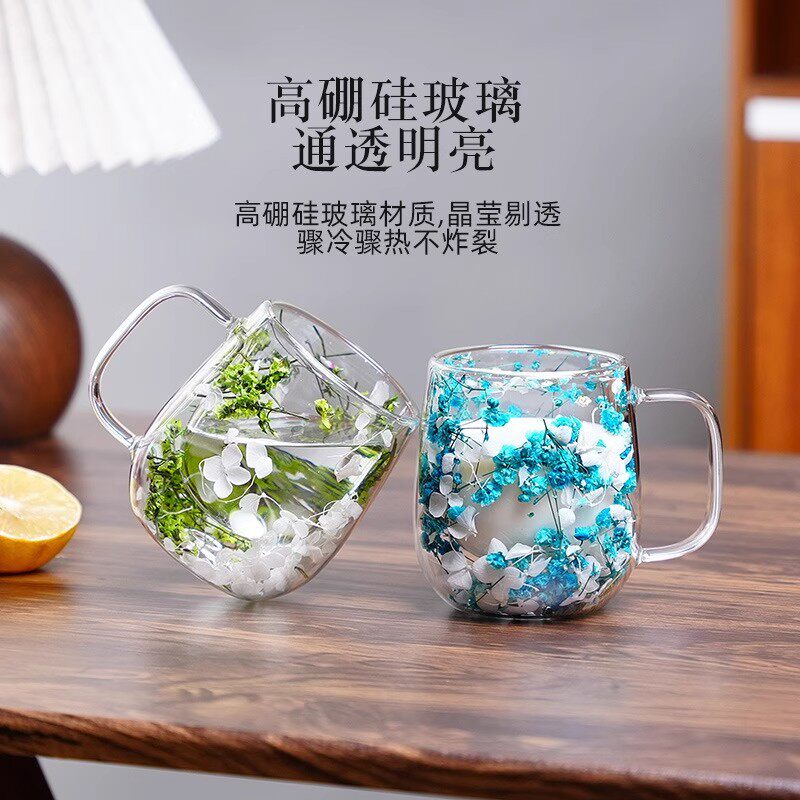 ins风新品真花干花双层高