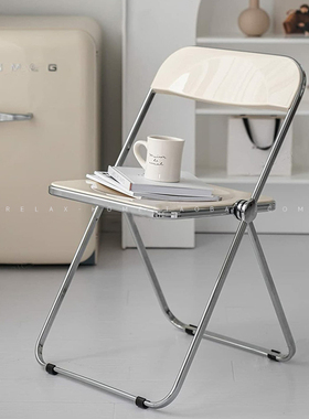 透明椅子亚克力时尚网红服装店拍照椅简约家用ins餐椅凳子折叠椅