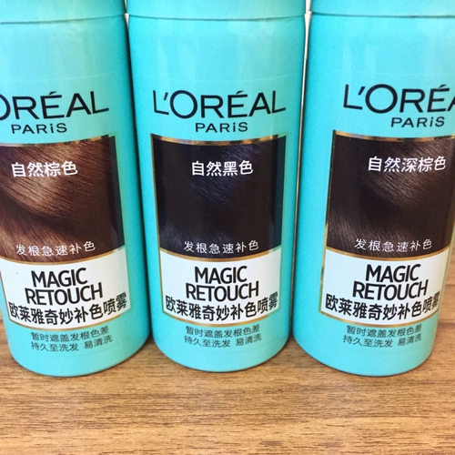 L'Oreal, смывающийся быстрый спрей подходит для седых волос, восстановление цвета, 75 мл