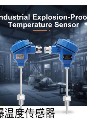 苏上润防爆温度变送器pt100热电阻感温探头4-20ma蓝色偶头防水