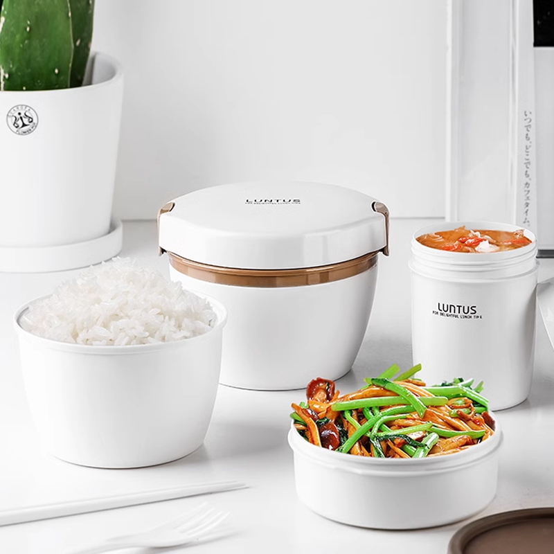 asvel日本便携学生双层保温饭盒