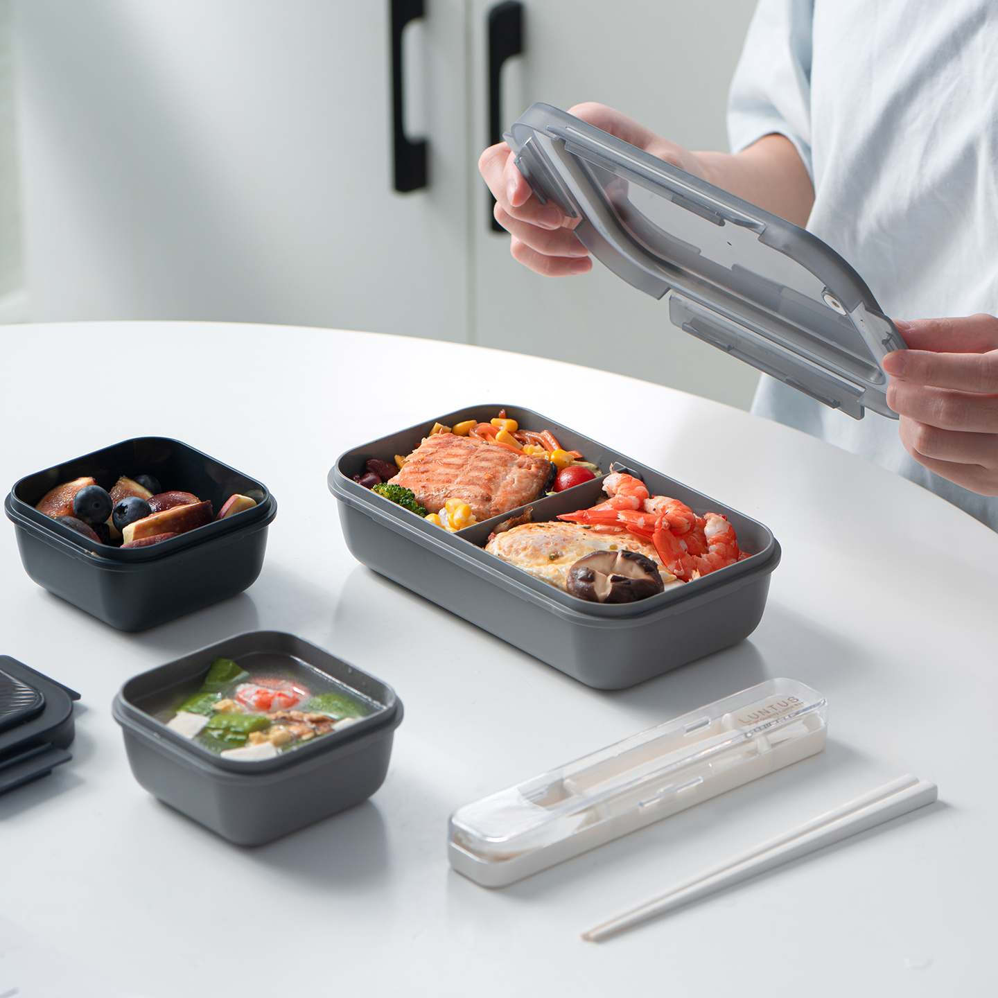 日本asvel上班族便当盒饭盒便携