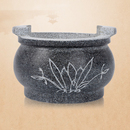 石雕香炉寺庙香炉用品上家用石头香炉室外用户外上香烧香