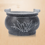 石雕香炉寺庙香炉用品上家用石头香炉室外用户外上香烧香