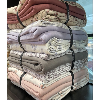 专柜实体款┃奶fufu裸睡针织棉四件套 婴儿内衣A类天竺棉纯棉被套