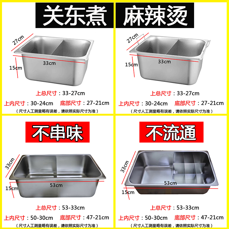 关东煮锅商用煤气摆摊九格麻辣烫锅隔板专用锅关东煮格子盆单锅-封面