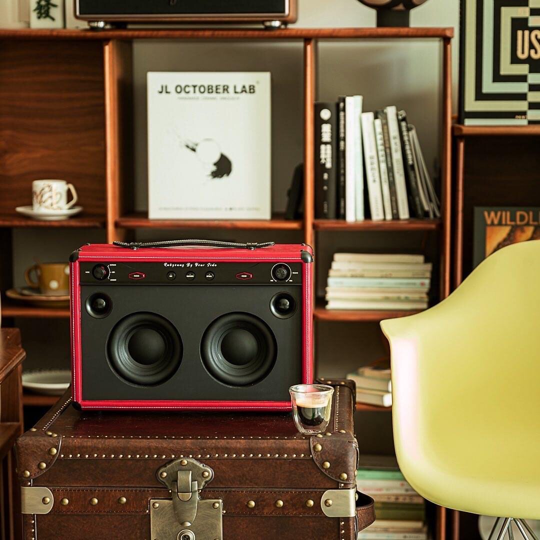 如比扬 Rubyoung R830 重低音立体声蓝牙音箱  意大利真皮材质