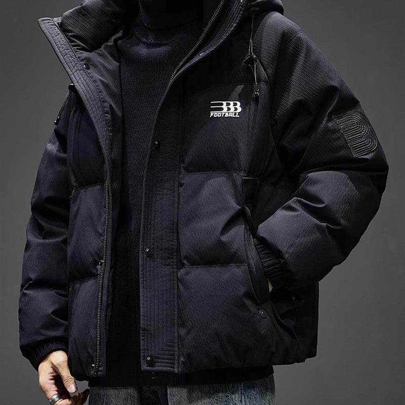 男士羽绒服冬季加厚保暖面包服美式潮牌防寒棉服2025新款连帽外套