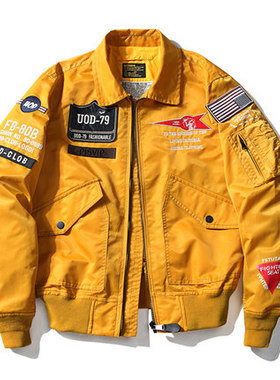 阿尔法男士工业美式空军棒球服春秋季外套刺绣ma1飞行员夹克军装