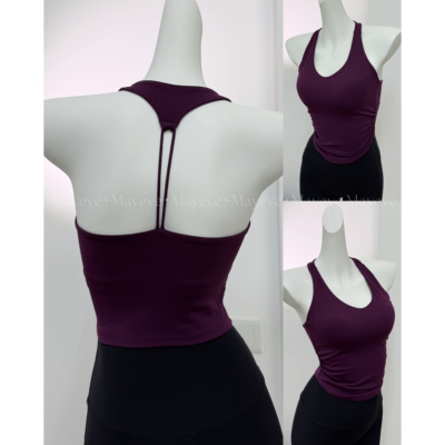 瑜伽服普拉提背心女带胸垫免穿内衣收腰显瘦运动健身上衣