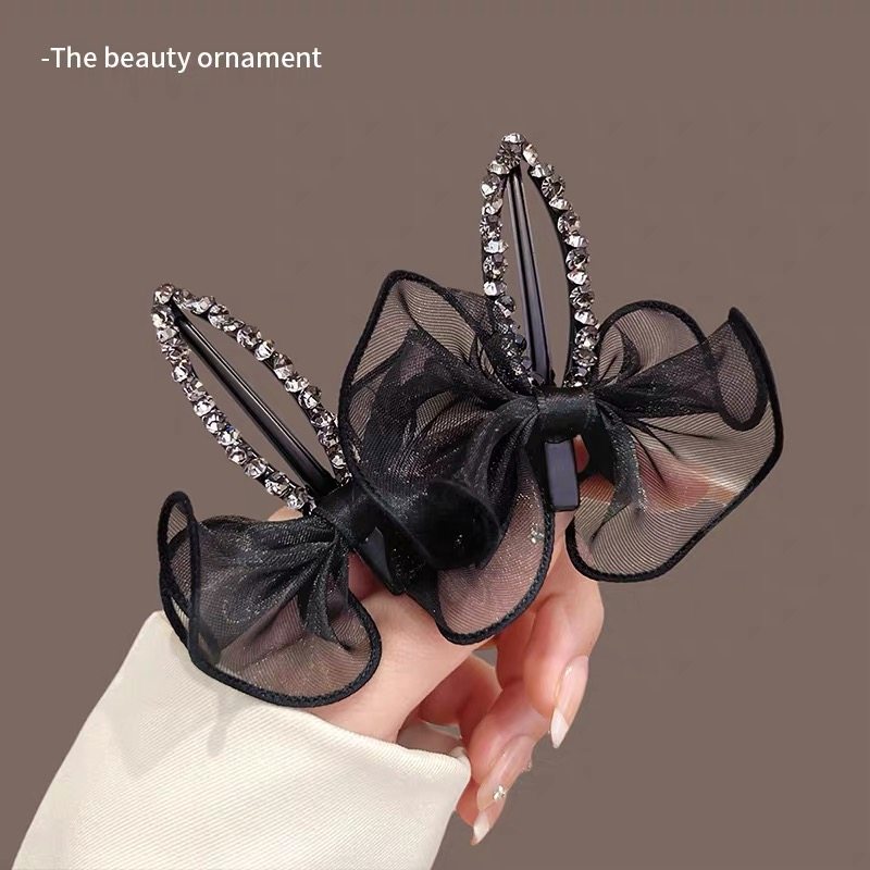 高级感黑色蝴蝶结鸭嘴夹网红时尚泡泡纱发夹洋气刘海夹侧边夹,饰品/流行首饰/时尚饰品新,发饰,淘宝优惠券,粉丝福利购,淘宝优惠卷