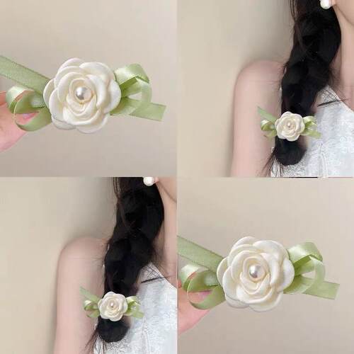 山茶花发夹女森系甜美花朵