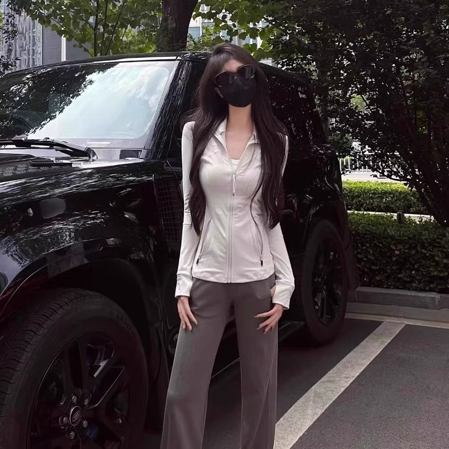 lulu同款瑜伽服防晒衣跑步健身女define新款秋冬运动外套修身上衣