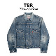 TBR 高端线赤耳冈山靛蓝水洗type2牛仔夹克短宽版 型