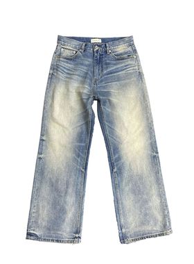 TBR 牛王系列05 A字版型水洗蓝直筒宽松cleanfit牛仔裤