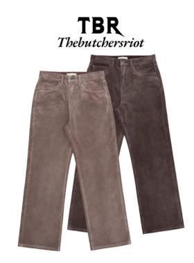 TBR 定织水洗双色灯芯绒紫铜做旧扣elegant版型宽松直筒牛仔裤