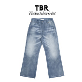 法工青光雾霾蓝水洗伐木裤 b11版 型宽松直筒工装 TBR 裤