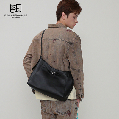 柔软真皮高级单肩托特包斜挎简约