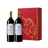 翡马圣曼尼酒庄干红葡萄酒750ml 2双支礼盒进口红酒波尔多右岸AOC