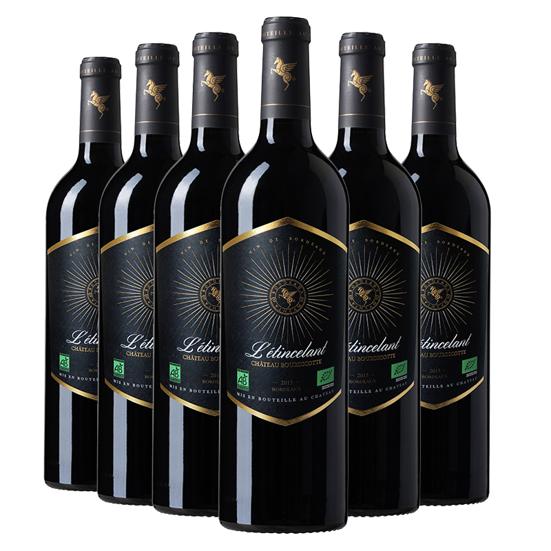 法国翡马金酿有机干红葡萄酒进口红酒果香浓郁入口丝滑6支整箱装