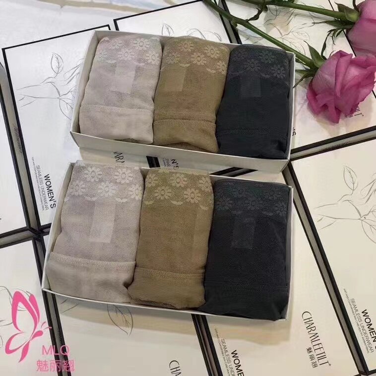 高腰收腹性感透视包臀无痕三角裤