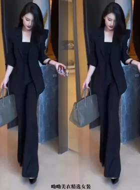炸街网红爆款 早秋轻奢高级感显瘦职业西服西装套装女春款