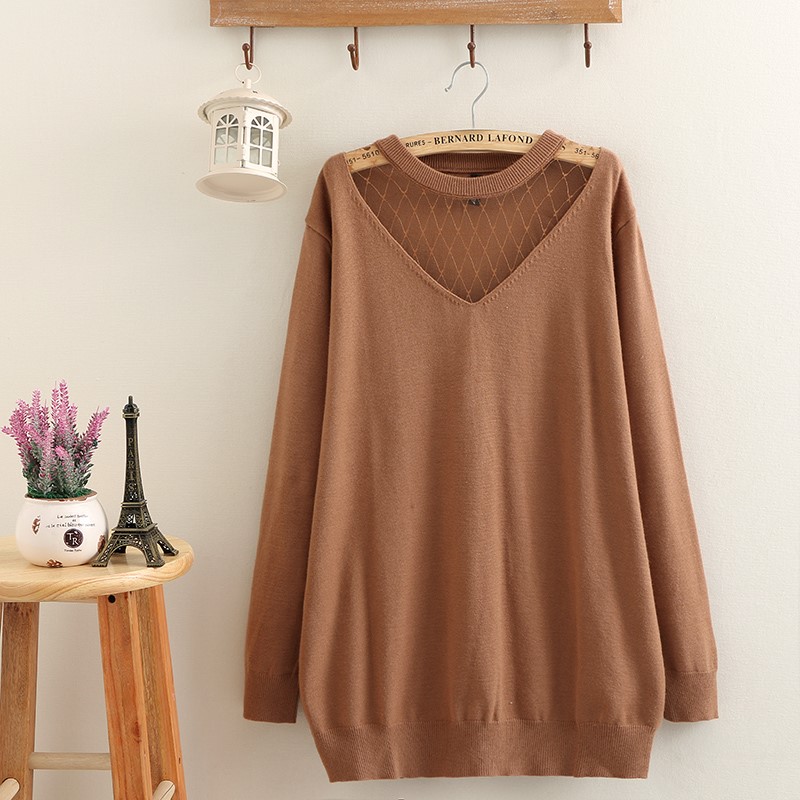 加肥加大码女装2019胖妹妹春季新款大号冬装200斤中长款 网纱毛衣|ruв категории Женская одежда, женской одежды - от Buy2taobao.com для оказания профессиональной услуги покупки агента Taobao