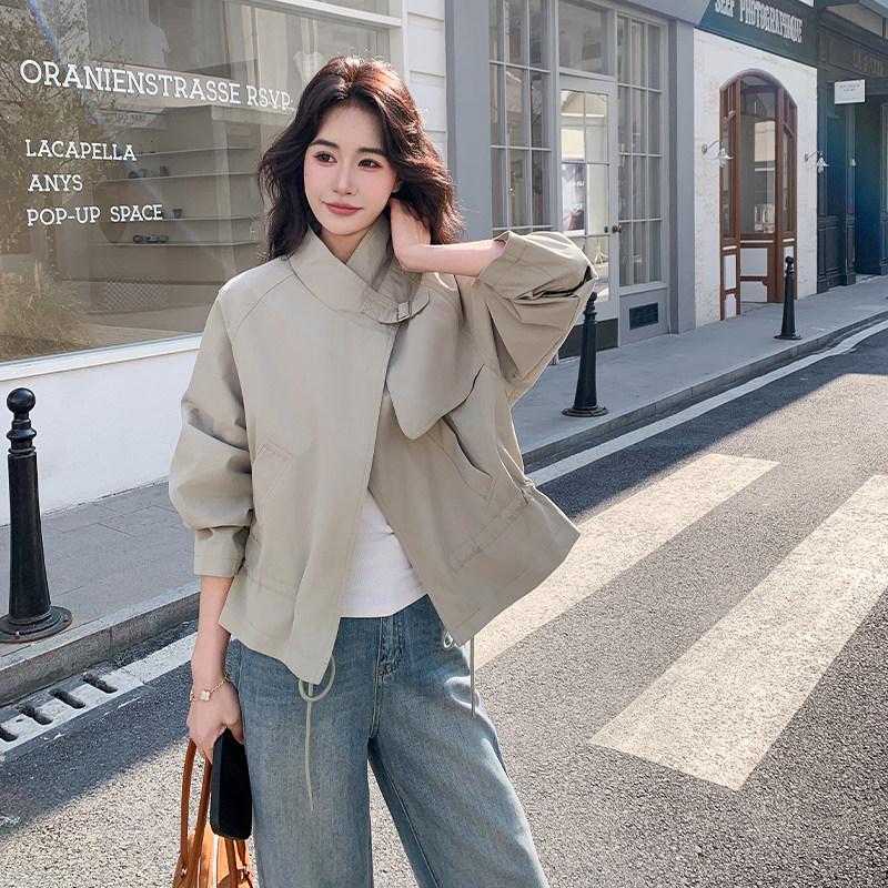 【现货】春季新款卡其色风衣外套ZB102-966款-P160-K258,女装风衣,浙宝102（原188）