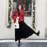 【现货】红色木耳边90绒羽绒服102-958-P310-K468，女装羽绒服，浙宝102（原188）