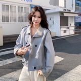 【现货】春季新款格子拼色双排扣风衣外套ZB102-965款-P160-K258，女装风衣，浙宝102（原188）