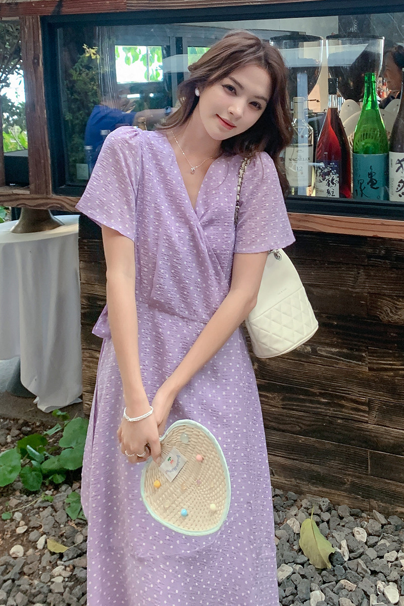 【现货】夏季紫色连衣裙102-620-P130-K188,女装连衣裙,浙宝102（原188）