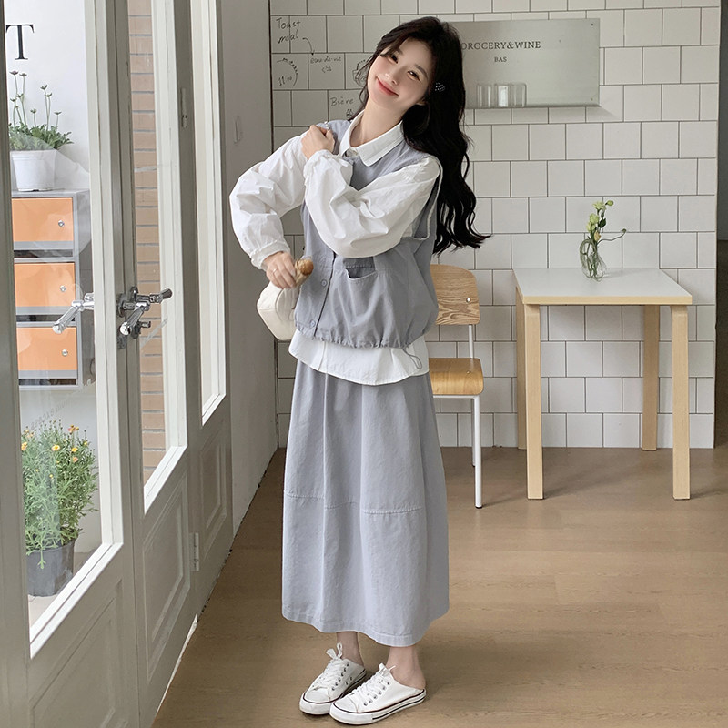 【现货】浅蓝色三件套套装ZB102-202-P175-K238，女装套装/套裙，浙宝102（原188）