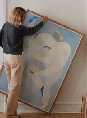 索菲亚·林德《抱抱你》客厅装饰画北欧极简艺术丹麦沙发墙装饰画