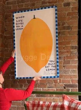 David Shrigley多巴胺趣味水果客厅装饰画现代简约沙发背景墙挂画