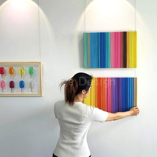 多巴胺彩色艺术组合床头装饰画北欧抽象高级感简约办公儿童房挂画