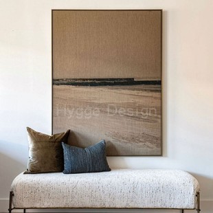 中古侘寂风客厅装 轻奢高级挂画 饰画小众原木风民宿酒店日式