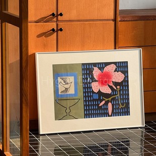 美式 饰画抽象现代简约风卧室酒店民宿玄关过道壁挂画 复古风客厅装