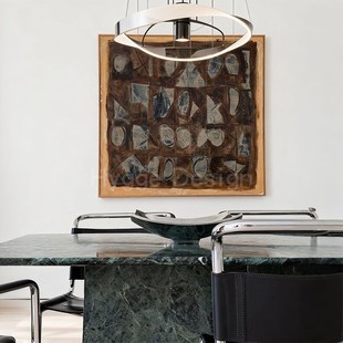 饰画餐厅玄关高级感吉祥寓意挂画 中古风大尺寸客厅装 岁岁平安