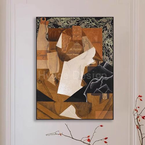 现代简约抽象主义客厅装画小众艺术几何线条高级感民宿酒店挂画