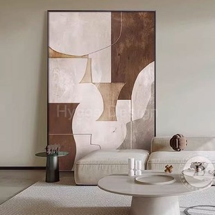 侘寂风极简抽象客厅装 饰画沙发背景墙挂画高级感餐厅玄关组合挂画