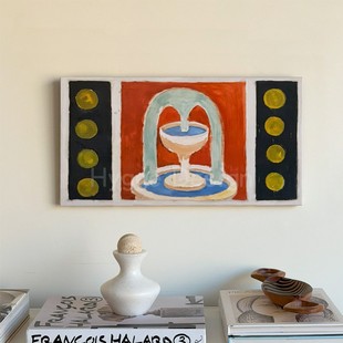 波普风静物复古感艺术小众客厅装 饰画卧室玄关挂画沙发背景墙壁画