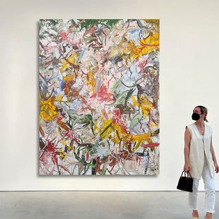 抽象高级客厅装 饰画交织玄关沙发背景墙抽象艺术大幅挂画