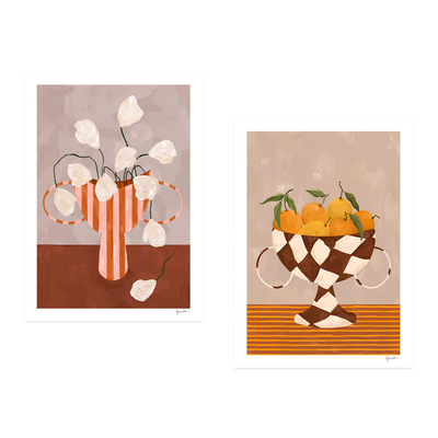 丹麦设计Frankie Penwill水果花卉壁画插画挂画 北欧餐厅装饰画