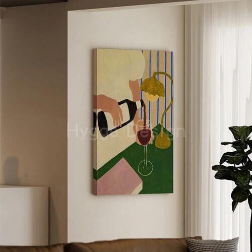 Carla Llanos 小众文艺法式客厅装饰画红酒静物优雅人物艺术挂画