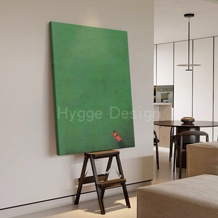 现代简约侘寂风抽象艺术酒店装 饰画小众绿色风景玄关客厅摆件挂画