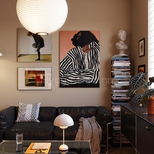 中古风轻奢感客厅沙发背景墙装 饰画复古风小众高级感卧室玄关挂画