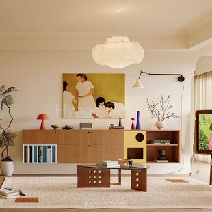 中古风包豪斯混搭抽象艺术极简客厅玄关装 饰画民宿小众设计感挂画