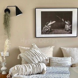 现代黑白摄影客厅沙发背景墙装 饰画书房咖啡厅艺术工作室挂画壁画