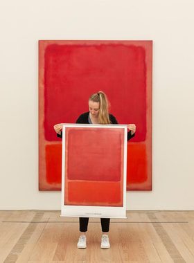 瑞士Fondation Beyeler罗斯科Mark Rothko抽象色块原版装饰画挂画