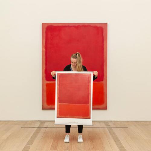 瑞士Fondation Beyeler罗斯科Mark Rothko抽象色块原版装饰画挂画